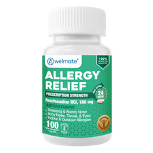 WELMATE Allergy Relief - Fexofenadine 180mg, 100 Tablets (Generic Allegra)