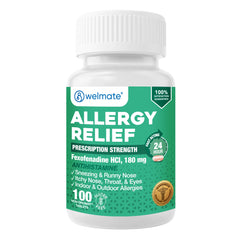 WELMATE Allergy Relief - Fexofenadine 180mg, 100 Tablets (Generic Allegra)