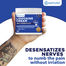 WELMATE Pain Relief - 5% Lidocaine Cream, 6oz