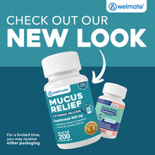 WELMATE Cough & Cold - Guaifenesin 600mg, 200 Tablets (Generic Mucinex)