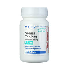 MAJOR Laxatives - Sennosides 8.6mg, 100 Tablets (Generic Senokot)