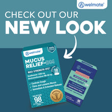 WELMATE Cough & Cold - Maximum Strength Mucus DM, 98 Tablets (Generic Mucinex DM)