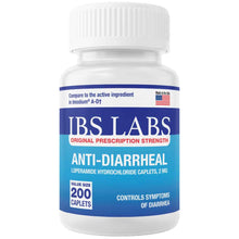 IBS LABS Diarrhea Relief, Loperamide  2mg - 200 Caplets (Generic Imodium)