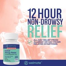 WELMATE Allergy Relief - Fexofenadine 60mg,  200 Tablets (Generic Allegra)