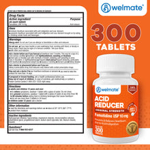 WELMATE Acid Reducer - Famotidine 10mg, 300 Tablets (Generic Pepcid)