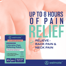 WELMATE Pain Relief - 4% Lidocaine Patch, 15 Patches (Generic Salonpas)