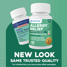 WELMATE Allergy Relief - Fexofenadine  60mg, 100 Tablets (Generic Allegra)