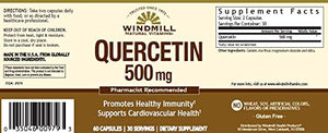 Windmill Natural Quercetin 500 mg - 60 Count Capsules