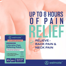 WELMATE | 4% Lidocaine Numbing Patch | Maximum Strength | for Aches, Pains, Back, Neck, Shoulder, Muscle Soreness, & Joint Pain | Arthritis | Topical Analgesic | Unscented Lidocaine Patch | 40 Count