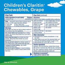 Children's Claritin Chewable 5 mg. 24 Hour Non-Drowsy, 80 Grape Chewable Tablets