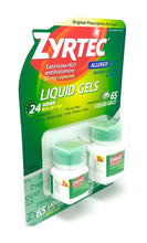 ZYRTEC Allergy Relief - Cetirizine 10mg, 1 x 25 Liquid Gels & 1 x 30 Liquid Gels