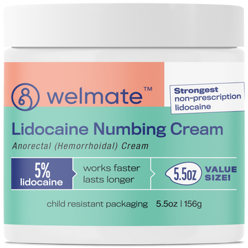 WELMATE Pain Relief -  5% Lidocaine Cream, 5.5oz