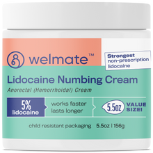 WELMATE Pain Relief, 5% Lidocaine Cream, 5.5oz