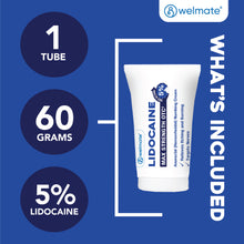 WELMATE Pain Relief - 5% Lidocaine Cream, 2oz