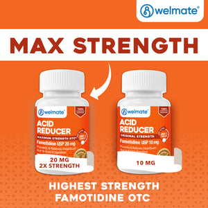 WELMATE Acid Reducer - Famotidine 20mg, 300 Tablets (Generic Pepcid)