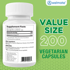WELMATE Dietary Supplement - Bifidobacterium Probiotic Supplement, 200 Capsules (Generic Align)
