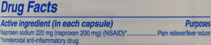 ALEVE Pain Relief - Naproxen Sodium 220mg, 160 Liquid Gels