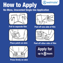 WELMATE Pain Relief - 4% Lidocaine Patch, 30 Patches (Generic Salonpas)