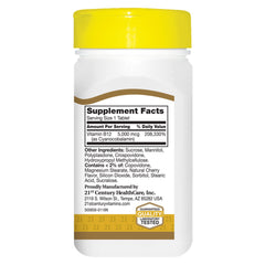 21ST CENTURY Supplements & Health - Vitamin B12 5000mcg, 110 Tablets