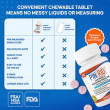 PIN RID Pinworm Treatment - Pyrantel Pamoate 250 mg, 12 Chewable Tablets