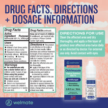 WELMATE Antifungal, 1% Clotrimazole Topical Solution, 0.30 fl oz (Generic Lotrimin)