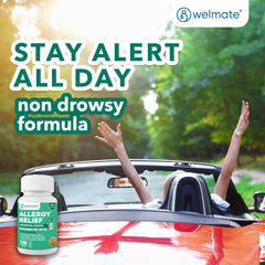 WELMATE Allergy Relief - Fexofenadine 180mg, 100 Tablets (Generic Allegra)