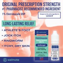 WELMATE Antifungal -1% Clotrimazole Topical Solution, 0.30 fl oz (Generic Lotrimin)