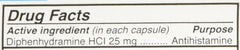 SDA LABS Allergy Relief - Diphenhydramine 25mg, 100 Capsules (Generic Benadryl)