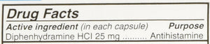 SDA LABS Allergy Relief - Diphenhydramine 25mg, 100 Capsules (Generic Benadryl)