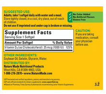NATURE MADE Supplements & Health - Vitamin D3 1000 IU (25mcg), 2 x 300 Softgels