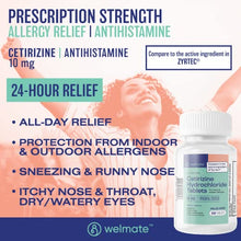 WELMATE Allergy Relief - Loratadine 10mg, 100 Tablets (Generic Claritin)