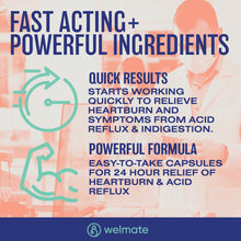WELMATE Acid Reducer, Esomeprazole Magnesium 20mg - 42 Capsules (Generic Nexium)