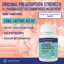 WELMATE Acid Reducer - Famotidine 10mg, 300 Tablets (Generic Pepcid)