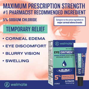 WELMATE Sodium Chloride Hypertonicity Ophthalmic Ointment 5%| 3.5 gm (Pack of 3)