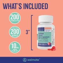 WELMATE Cough & Cold - Phenylephrine 10mg, 200 Tablets (Generic Sudafed)