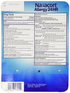 Nasacort Allergy 24-hour 120 sprays, (Pack of 4)