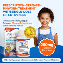 PIN RID Pinworm Treatment - Pyrantel Pamoate 250 mg, 12 Chewable Tablets