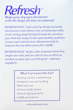 REFRESH PLUS Lubricant Eye Drops, 0.01 fl oz (Pack of 100)