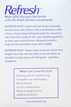 REFRESH PLUS Lubricant Eye Drops, 0.01 fl oz (Pack of 100)