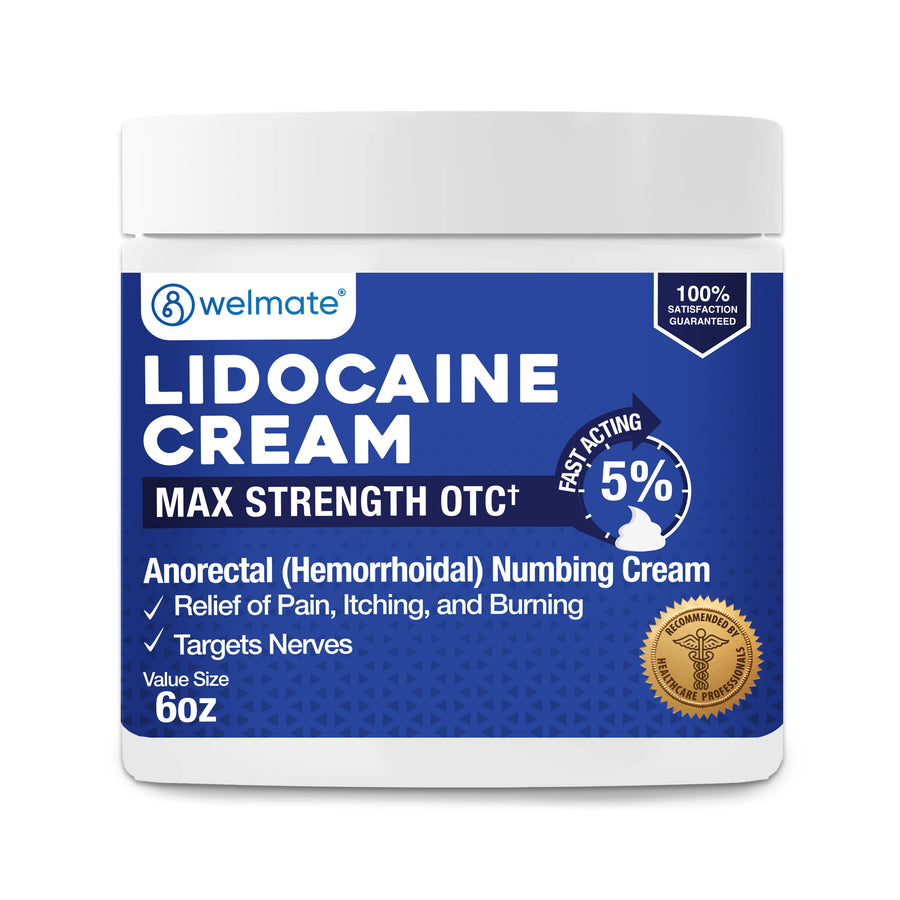 WELMATE Pain Relief 5% Lidocaine Cream 6 oz