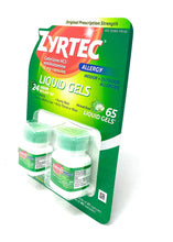 ZYRTEC Allergy Relief - Cetirizine 10mg, 1 x 25 Liquid Gels & 1 x 30 Liquid Gels