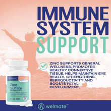 WELMATE Dietary Supplement - Zinc Sulfate 220mg, 200 Tablets