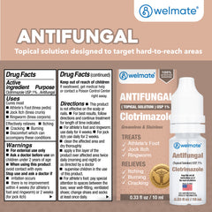 WELMATE Antifungal -1% Clotrimazole Topical Solution, 0.30 fl oz (Generic Lotrimin)