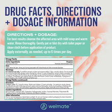 WELMATE Pain Relief - 5% Lidocaine Cream, 6oz