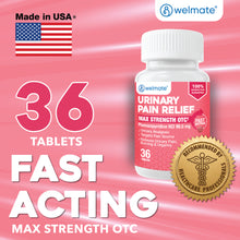 WELMATE Pain Relief - Phenazopyridine 99.5mg, 36 Tablets (Generic AZO)