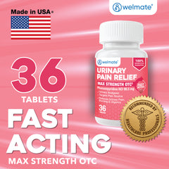 WELMATE Pain Relief - Phenazopyridine 99.5mg, 36 Tablets (Generic AZO)