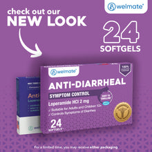 WELMATE Diarrhea Relief - Loperamide  2mg, 24 Softgels (Generic Imodium)