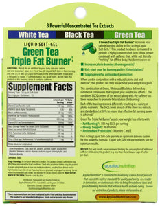 Applied Nutrition Green Tea Triple Fat Burner, 30 Liquid Soft-Gels