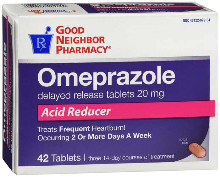 Omeprazole Delayed Release Tablets 20mg | Acid Reducer, 42 Count
