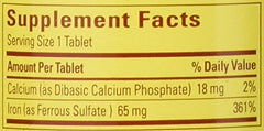 NATURE MADE Supplements & Health - Iron 65mg, 365 Tablets